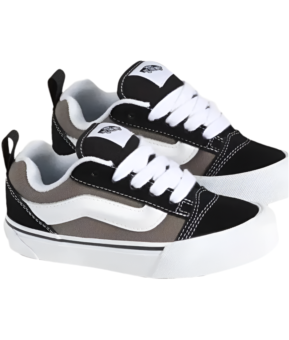 Vans 'Knu Skool' Shoes - 2-Tone Black/Bungee Cord (KIDS)