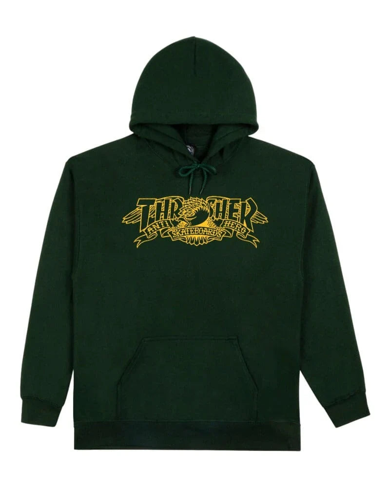 Thrasher x Antihero 'Mag Banner' Hoodie – Forest Green