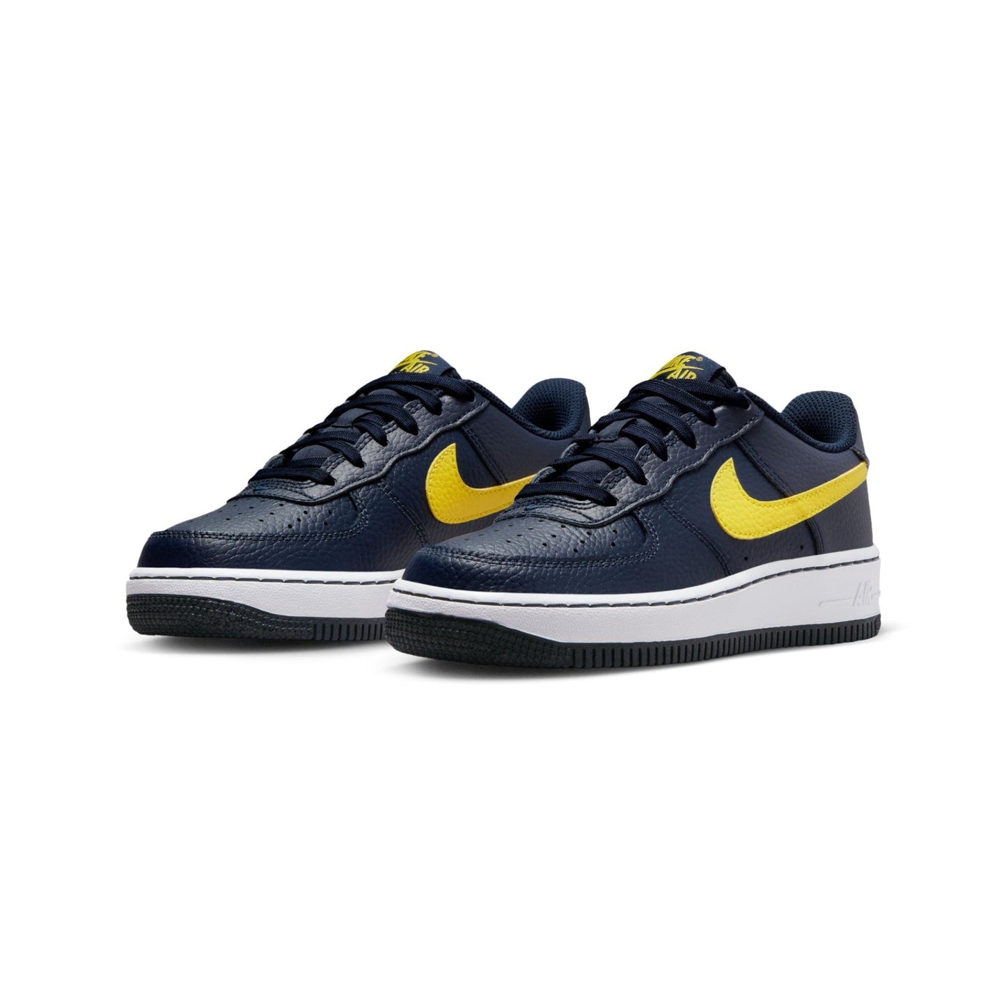 Nike 'Air Force 1' Shoes - Obsidian/Opti Yellow (GS)