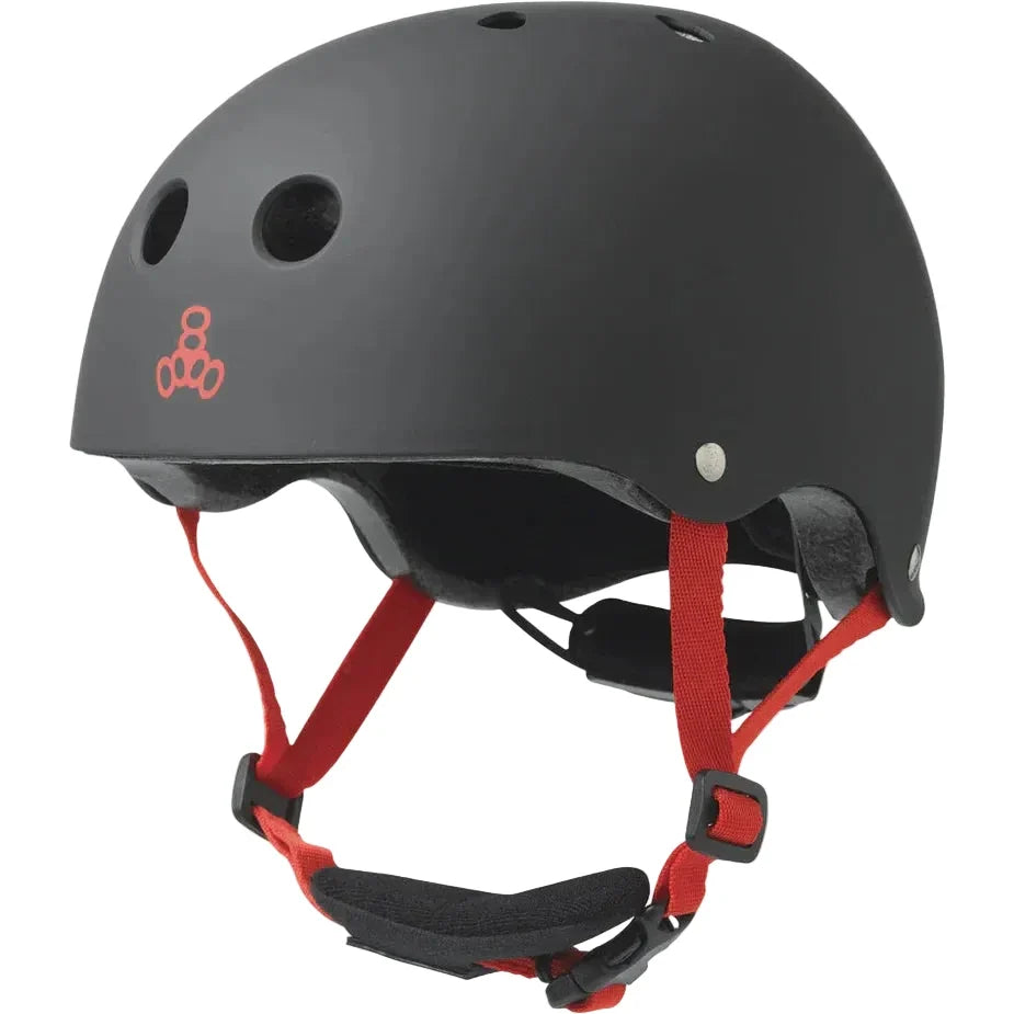 Triple 8 'LIL 8 Dual Certified' Skate Helmet w/EPS - Matte Black (KIDS)