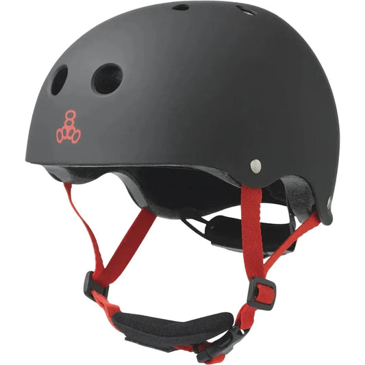 Triple 8 'LIL 8 Dual Certified' Skate Helmet w/EPS - Matte Black (KIDS)