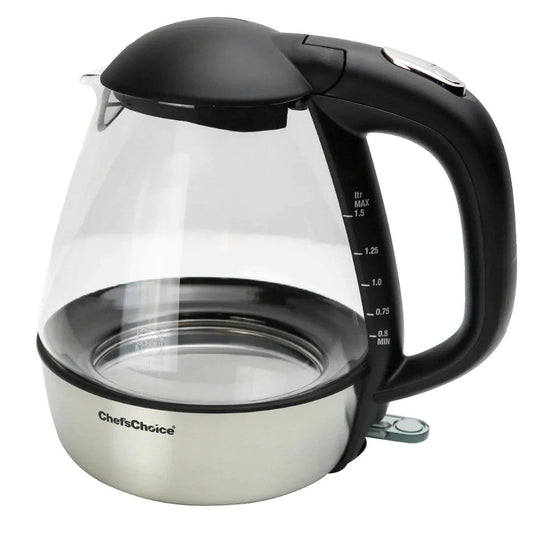 CHEF'S CHOICE 6800001 1.5L Cordless Electric Glass Kettle - 680