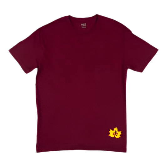 Red Dragon 'Chung Leaf' Tee - Maroon