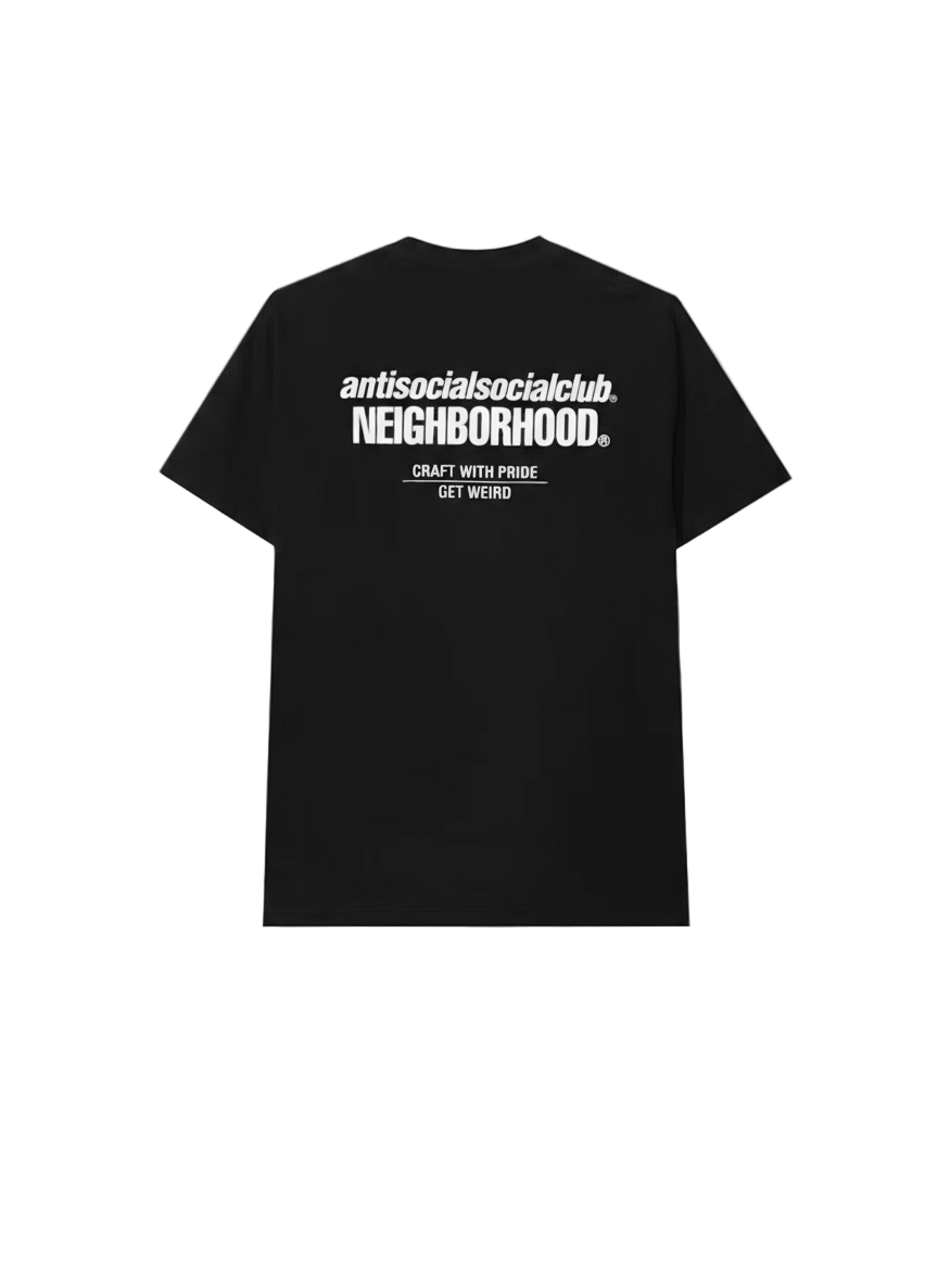 Anti Social Social Club x Neighborhood 'Cambered' Tee - Black/Green