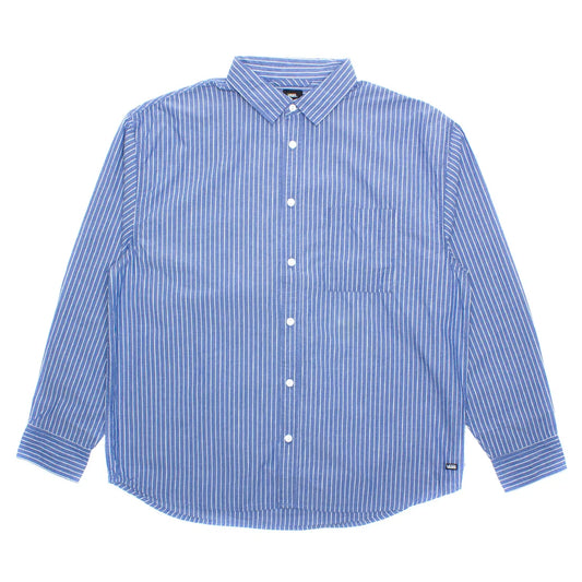 Vans 'Oakland Woven' L/S Shirt - True Blue/White