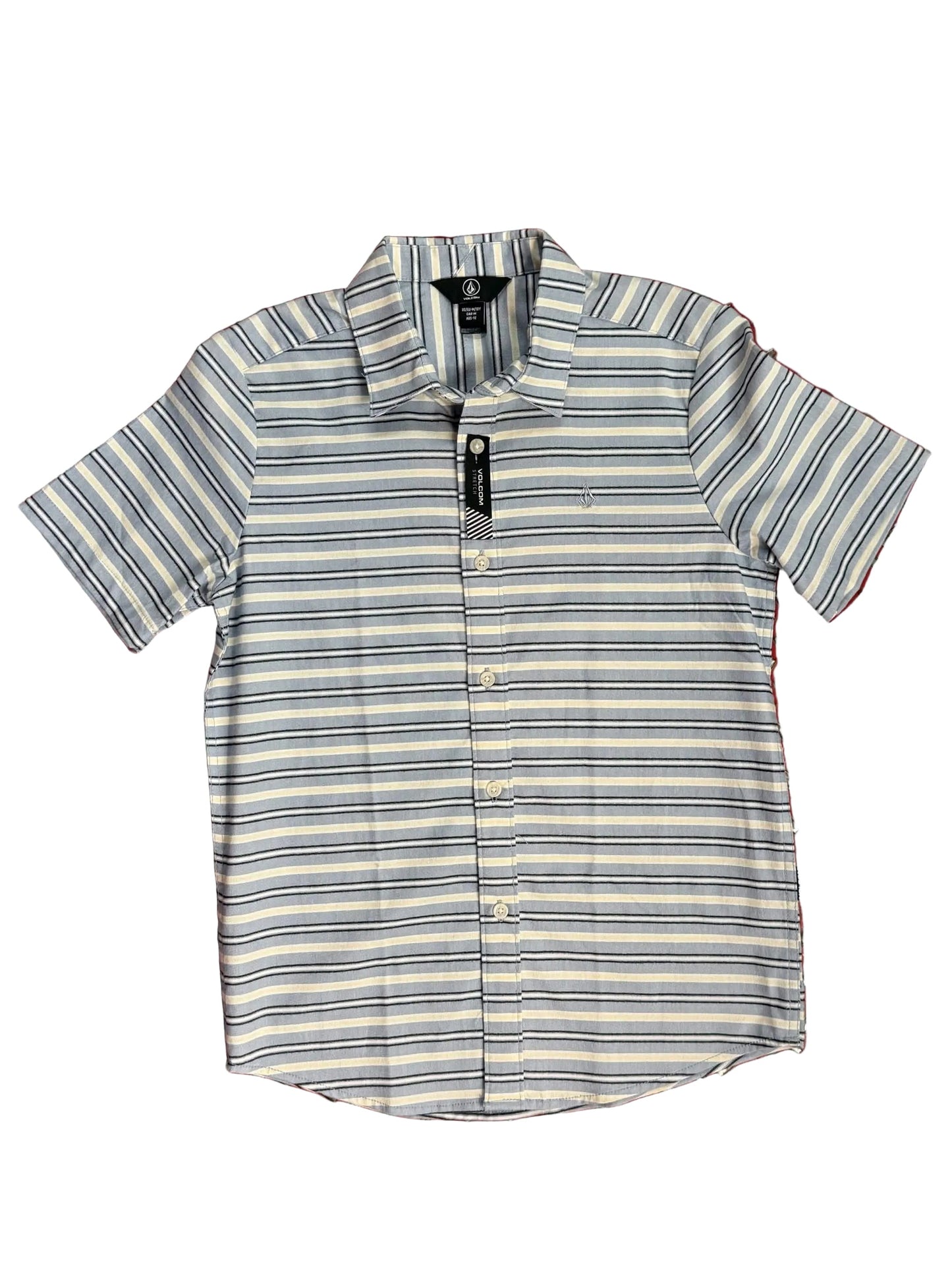 Volcom 'Vert Toner' S/S Shirt - Light Blue/White (KIDS)