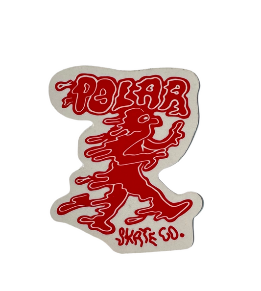 Polar Skate Co. 'Running Man' Sticker - Red