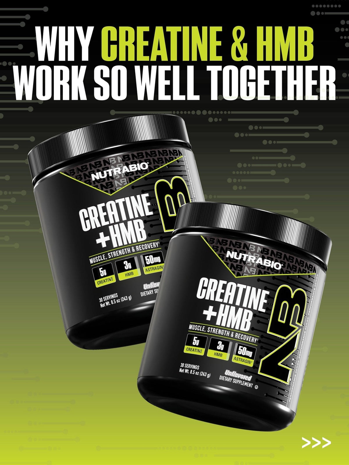 NutraBio Creatine + HMB