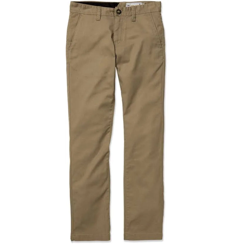 Volcom 'Frickin' Modern Stretch Chino Pants - Khaki (KIDS)