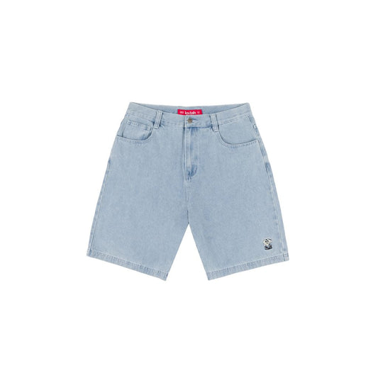 Loviah 'Jhorts' Denim Baggy Shorts - White Blue Wash