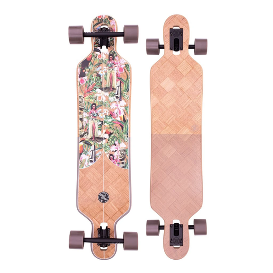 Z-Flex 'Banana Train Drop-Through' Longboard - Brown