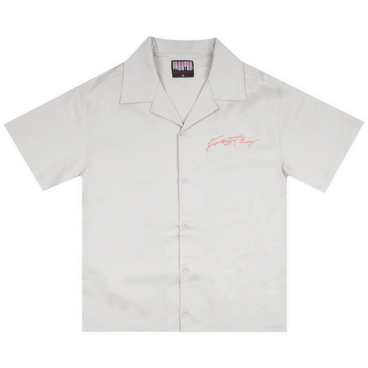 Frosted Skateboards Button Up Shirt - Light Grey
