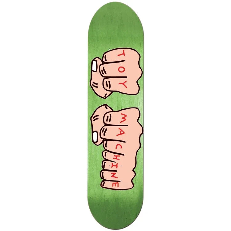 Toy Machine 'Fists' Skateboard Deck - Green
