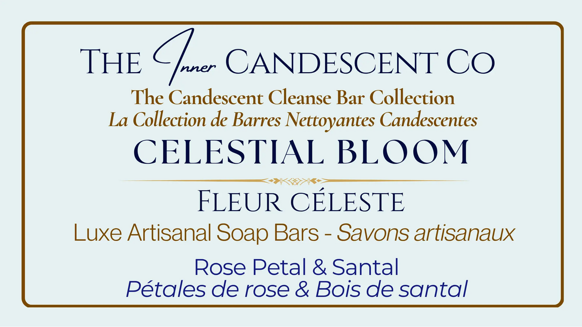 Savon artisanal Celestial Bloom – Rose, santal et ambre