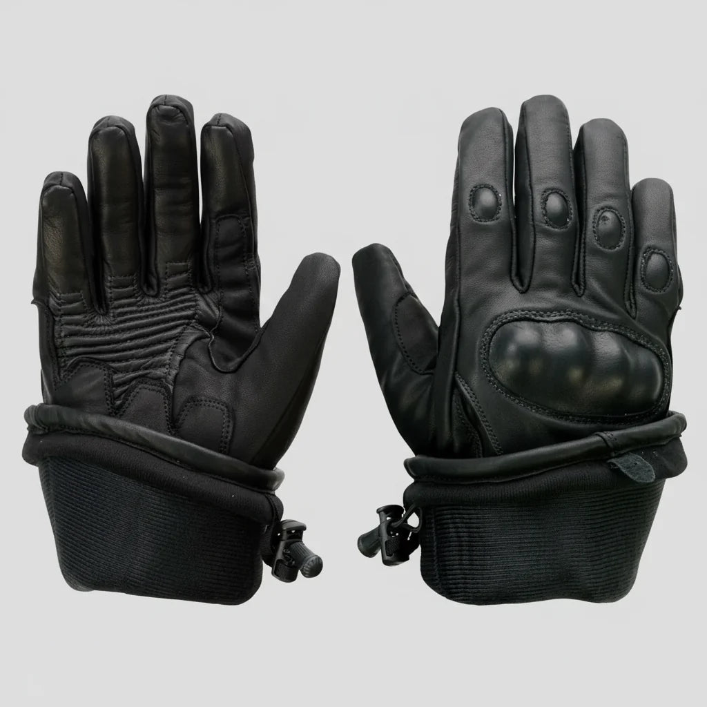Open Road Men's Armored Gauntlet Leather Motorcycle Gloves