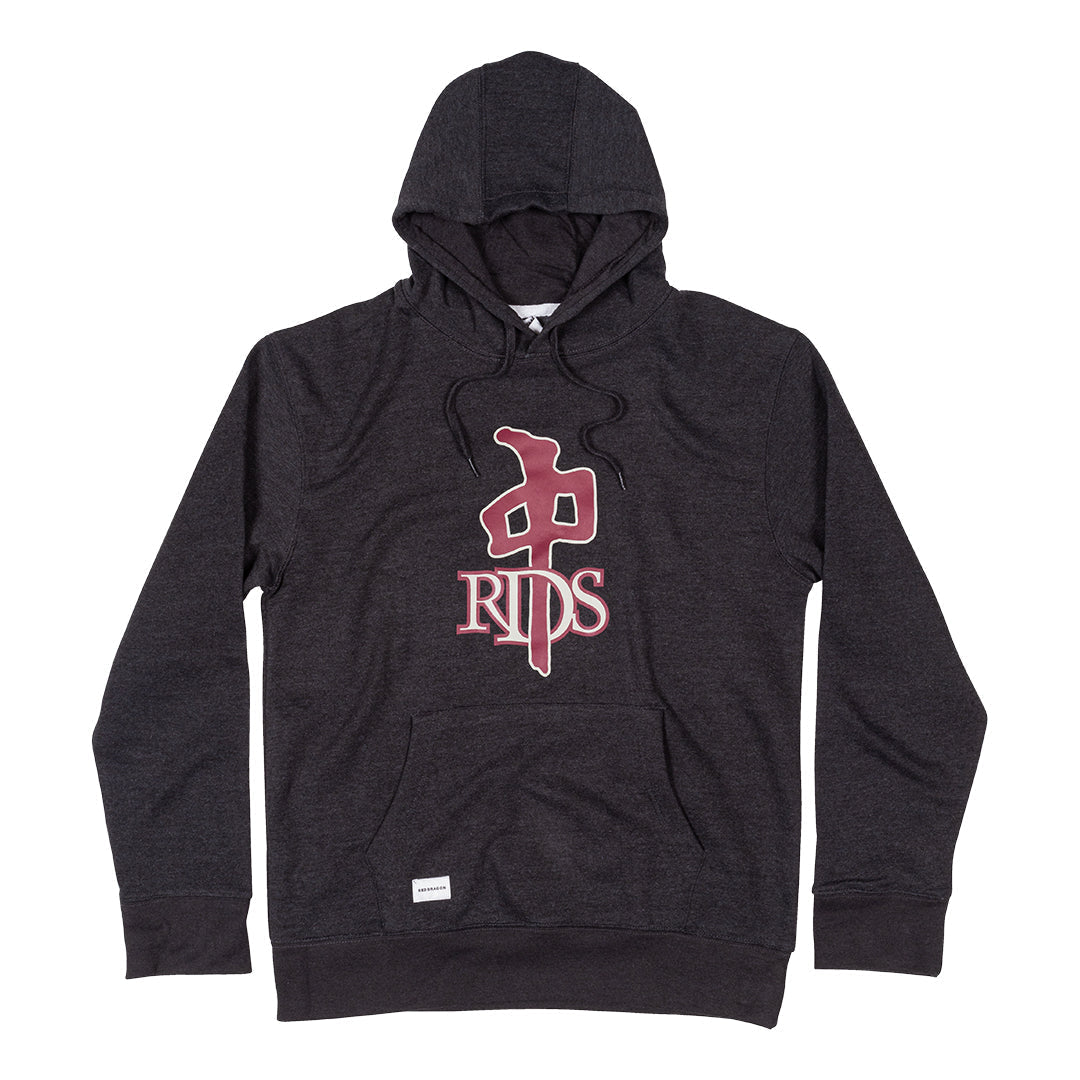 Red Dragon 'OG Logo' Hoodie - Black Heater/Maroon