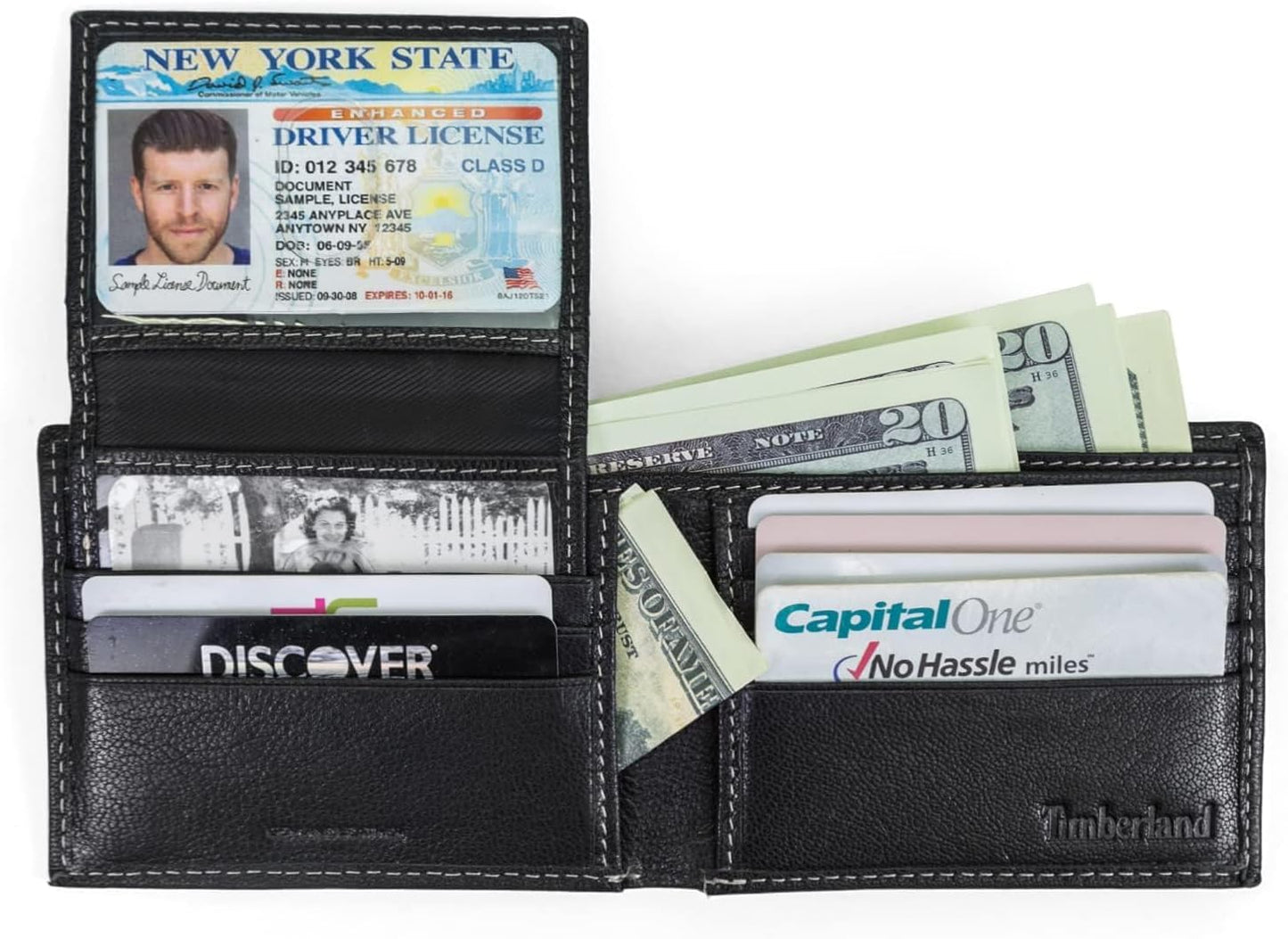 Timberland Men's Leather RFID Blocking Wallet – Genuine Leather Passcase Bifold