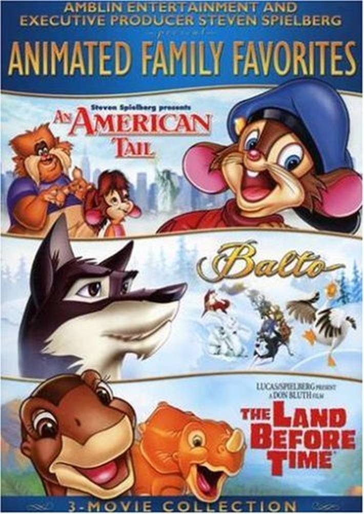Animated Family Favourites 3-Movie Collection (An American Tail / Balto / The Land Before Time) - DVD