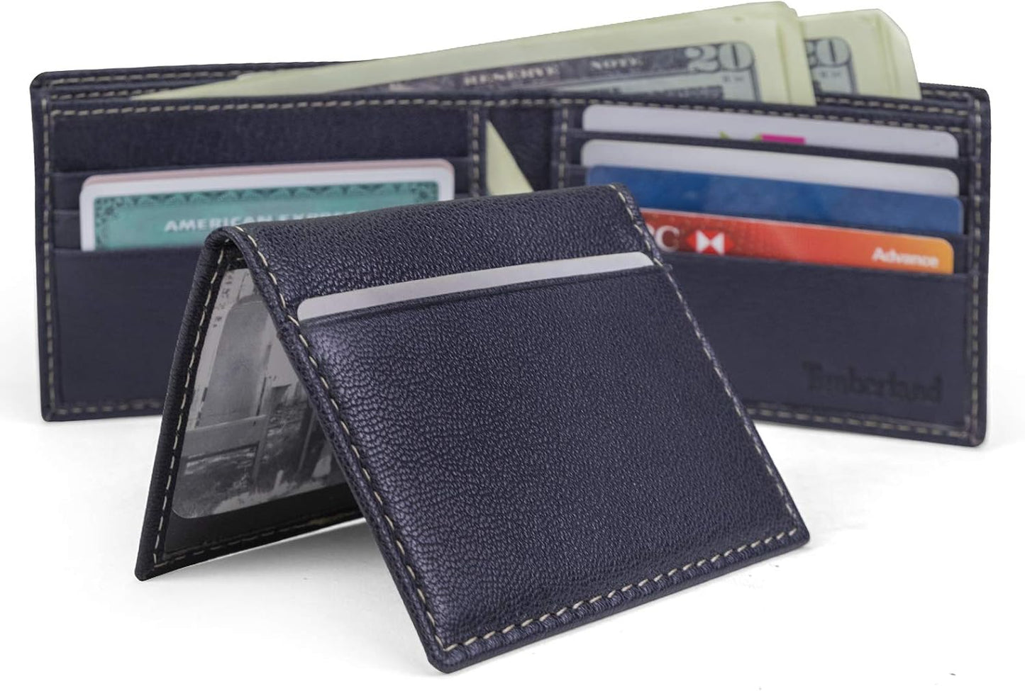 Timberland Men's Leather RFID Blocking Wallet – Genuine Leather Passcase Bifold