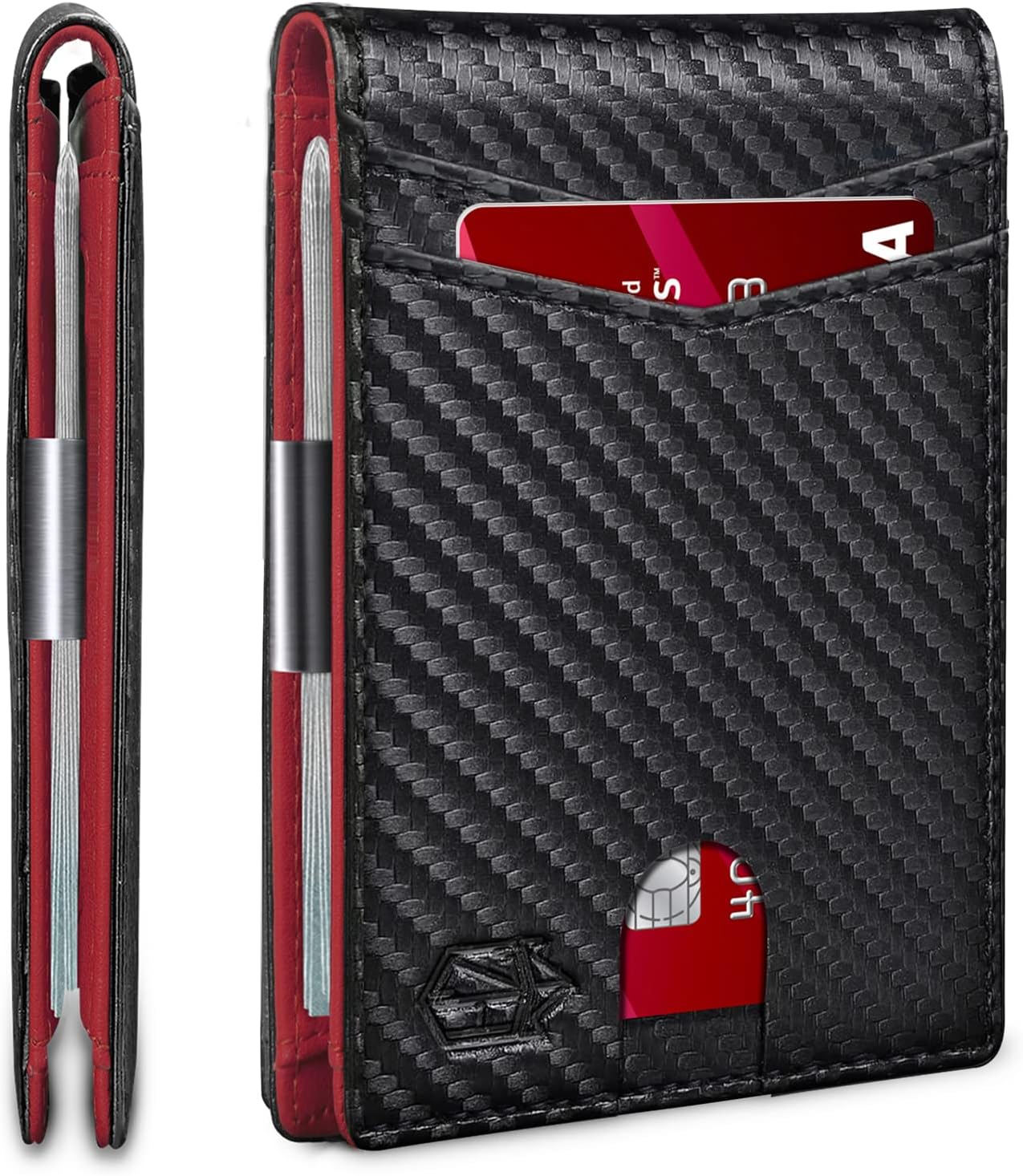 Zitahli Slim RFID Wallet for Men – Leather Bifold with Money Clip, 12 Card Slots
