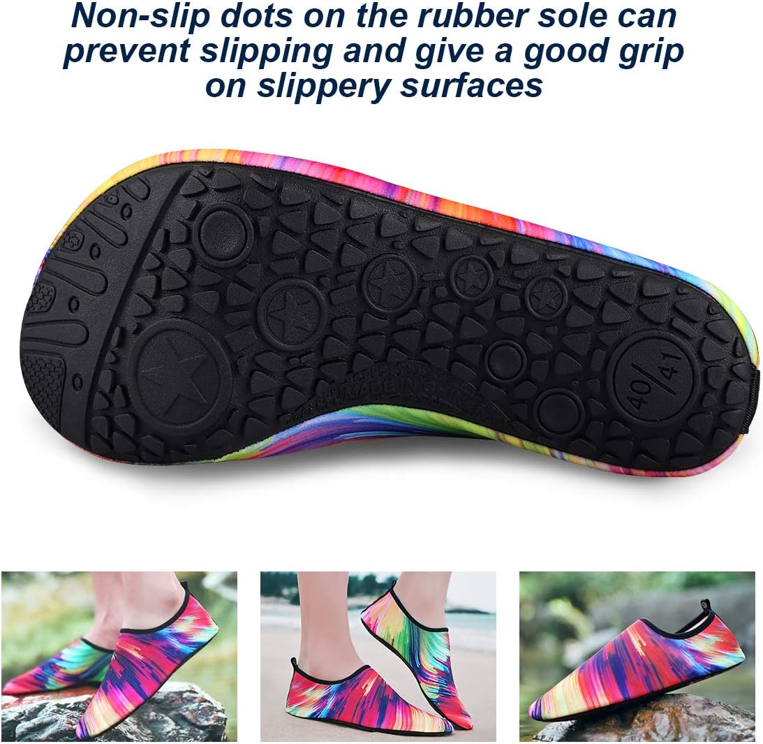 semai Quick-Dry Water Shoes – Non-Slip Aqua Socks for Beach, Swimming & Yoga, Men Women Kids