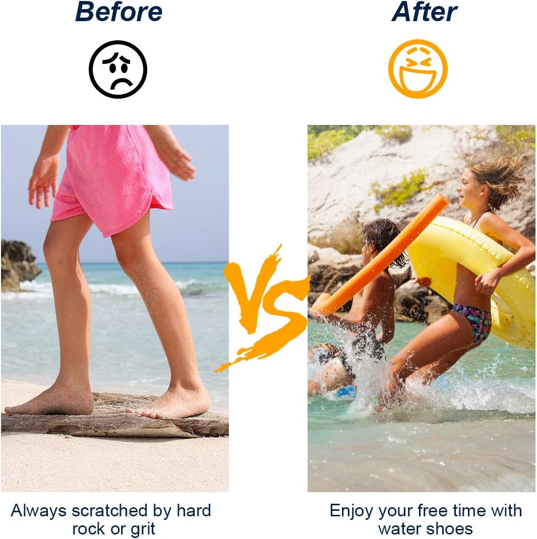semai Quick-Dry Water Shoes – Non-Slip Aqua Socks for Beach, Swimming & Yoga, Men Women Kids