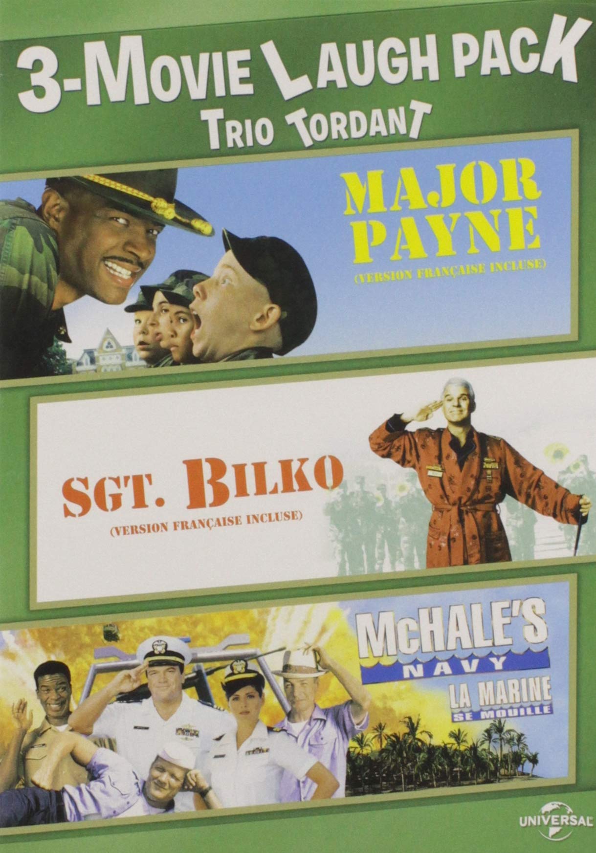 3-Movie Laugh Pack: Major Payne / Sgt. Bilko / McHale’s Navy (Bilingual)