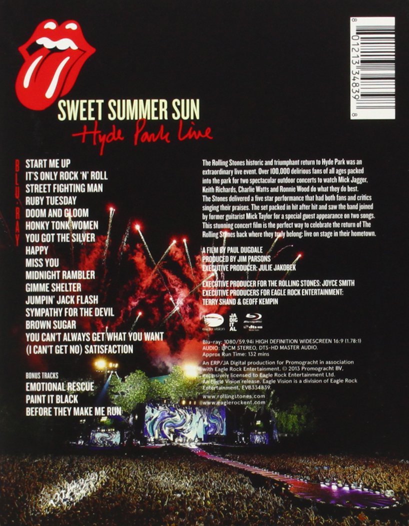 The Rolling Stones / Sweet Summer Sun: Hyde Park Live - Blu-Ray (Used)