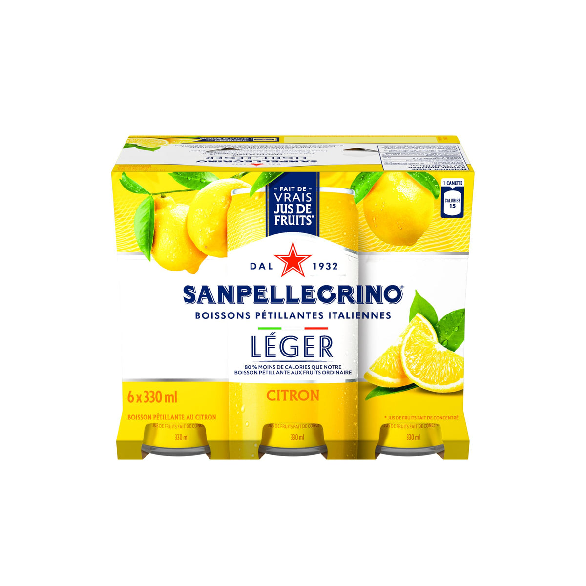 San Pellegrino Light Lemon, Sparkling Fruit Beverage, 24 x 330ml 🍁 All In One Marketplace Canada