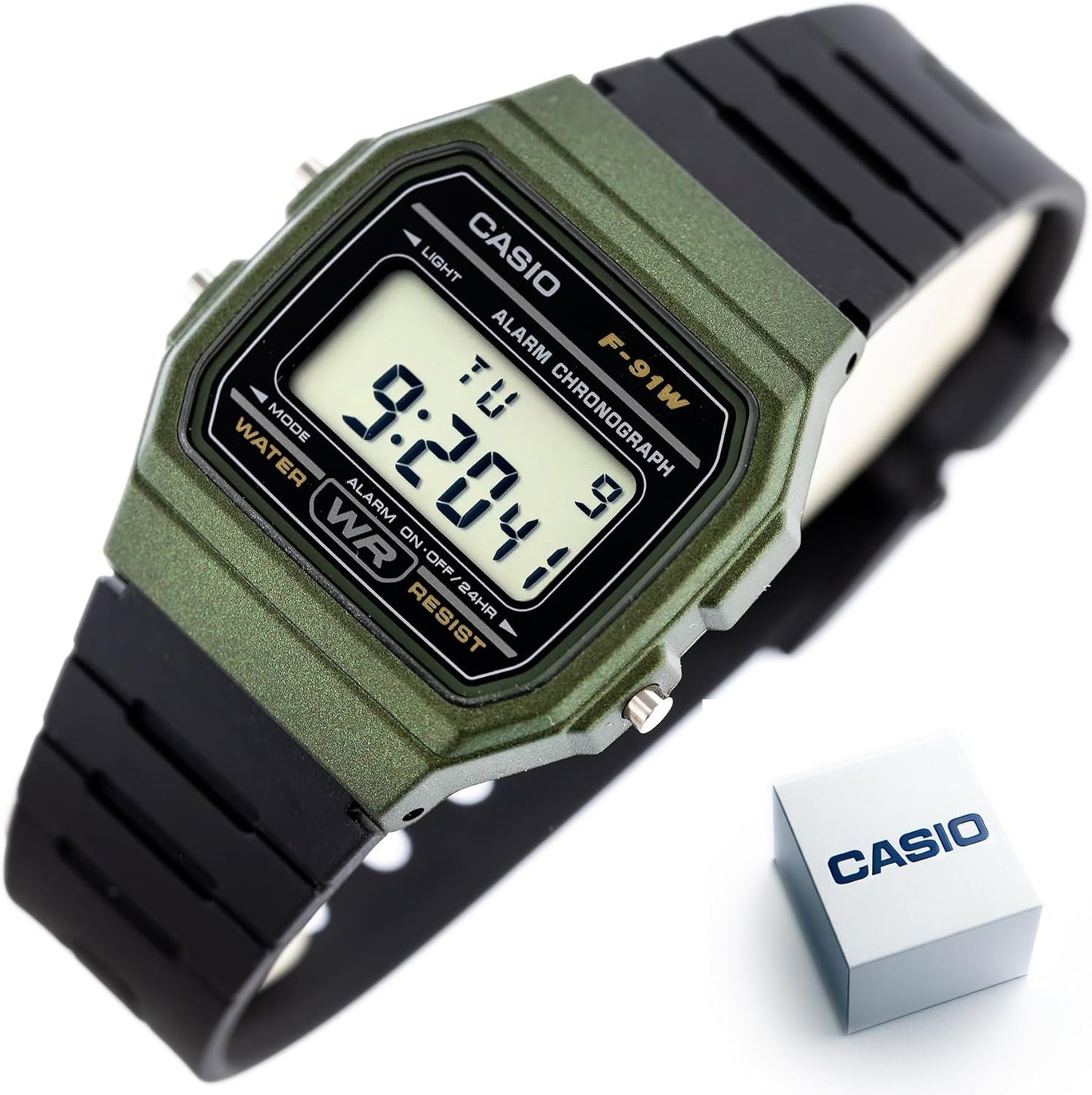 Casio F91W Digital Watch – Water Resistant, LED Light, 7-Year Battery