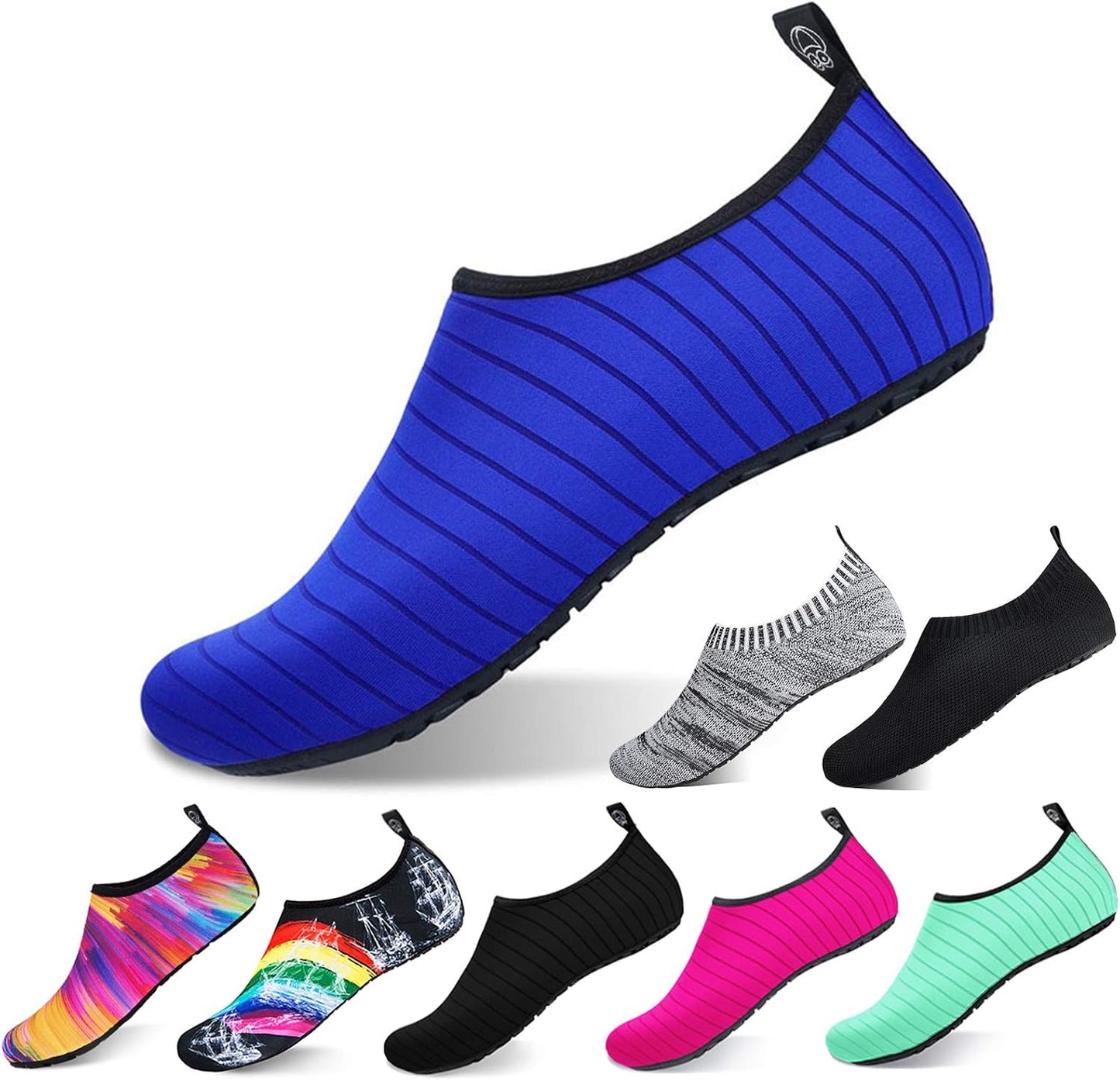 semai Quick-Dry Water Shoes – Non-Slip Aqua Socks for Beach, Swimming & Yoga, Men Women Kids