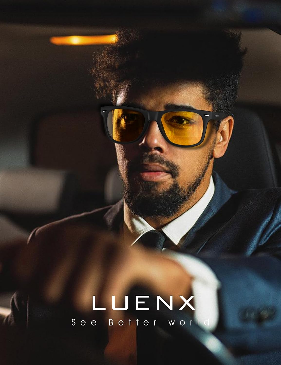 LUENX Polarized Sunglasses – UV400, Square Frame, Anti-Slip, Men & Women