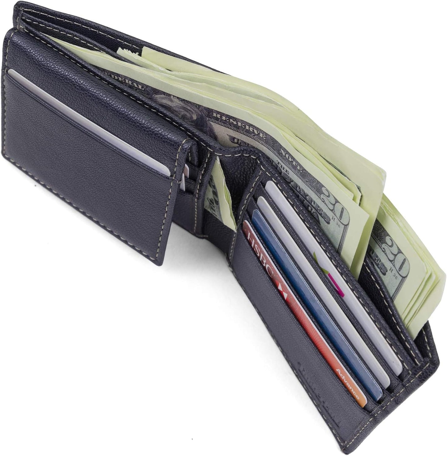 Timberland Men's Leather RFID Blocking Wallet – Genuine Leather Passcase Bifold