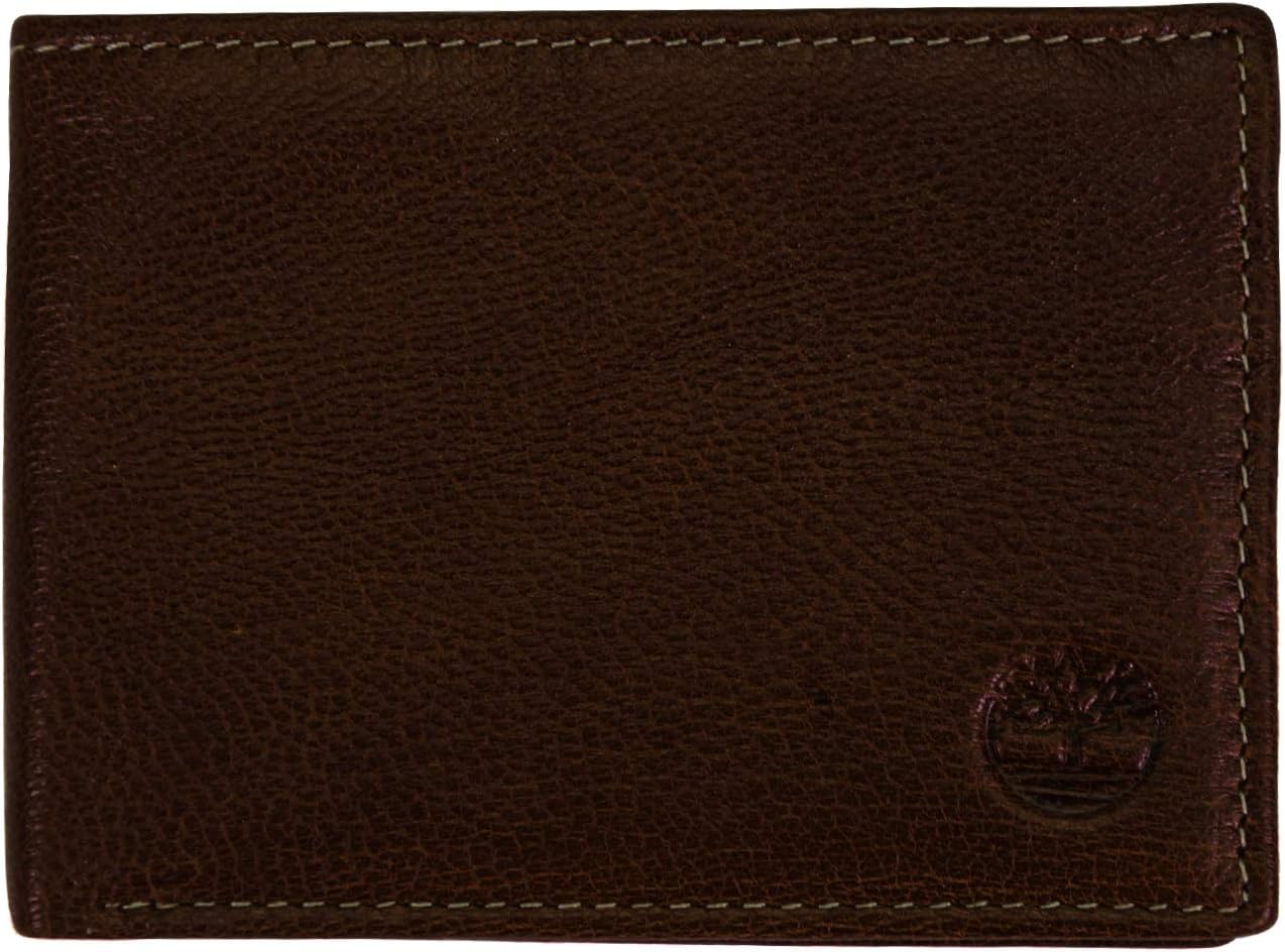 Timberland Men's Leather RFID Blocking Wallet – Genuine Leather Passcase Bifold