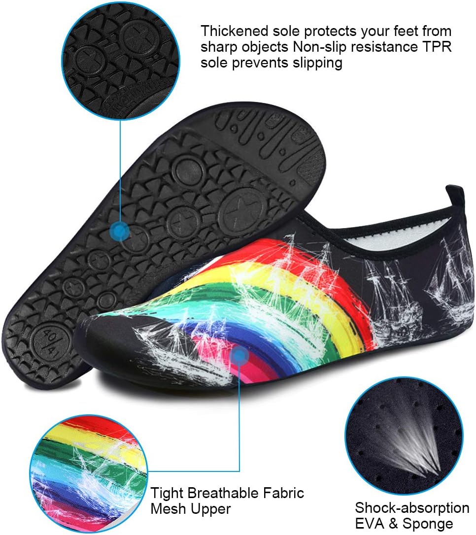 semai Quick-Dry Water Shoes – Non-Slip Aqua Socks for Beach, Swimming & Yoga, Men Women Kids
