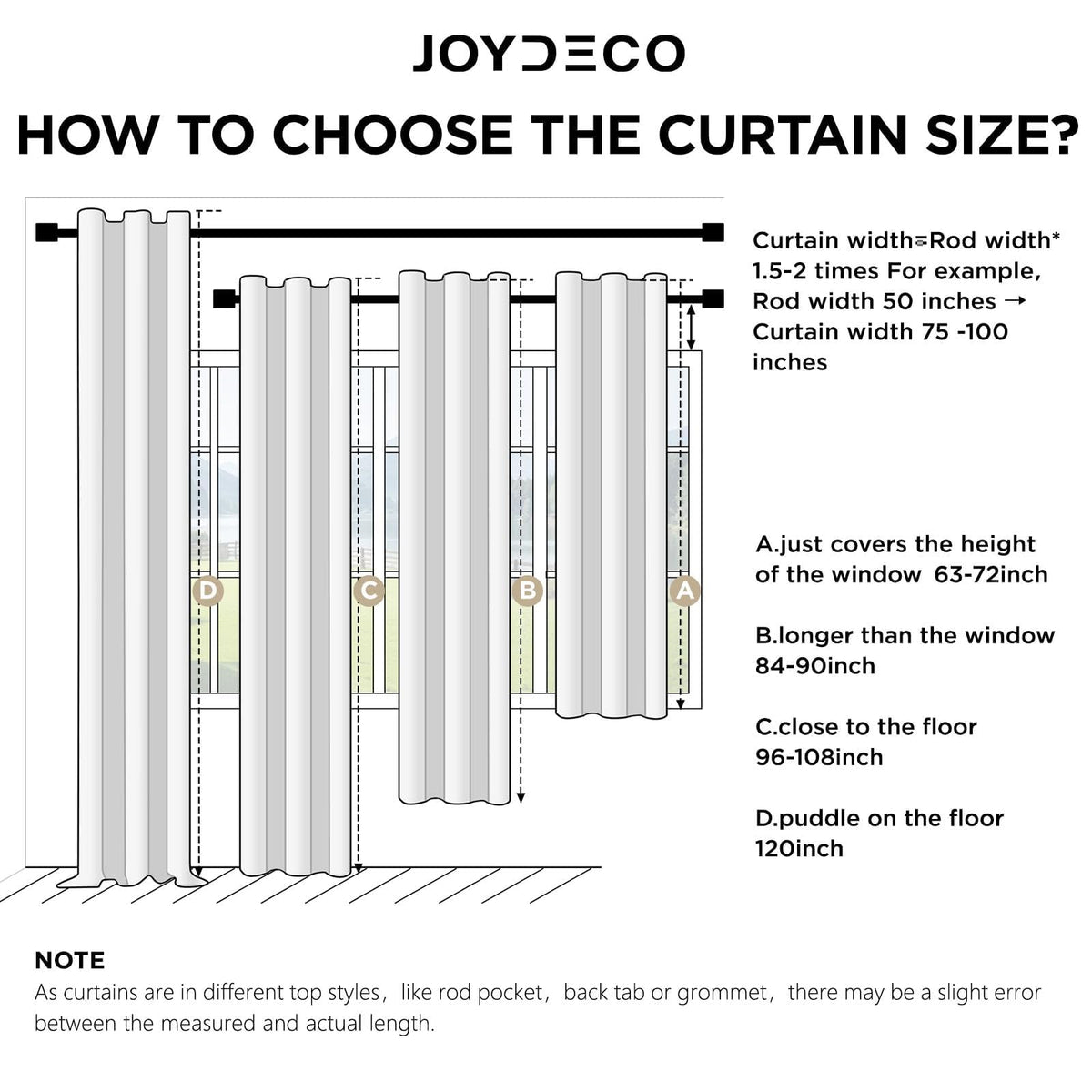 Joydeco Blackout Curtains for Bedroom 2 Panels Set (52"W x 84"L, Dark Grey) 🍁 All In One Marketplace Canada