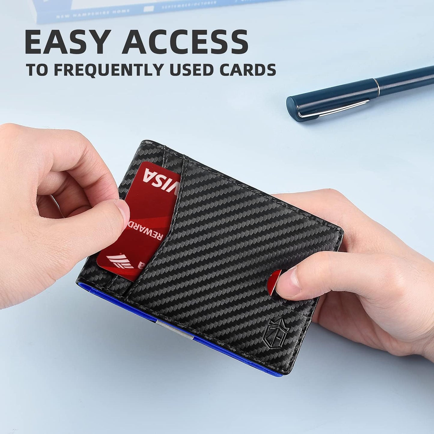 Zitahli Slim RFID Wallet for Men – Leather Bifold with Money Clip, 12 Card Slots