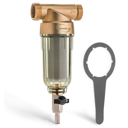 iSpring WSP-100 Spin Down Sediment Water Filter, Whole House Reusable Flushable Prefilter for Well Water, 100-Micron, 1" MNPT + 3/4" FNPT, Lead-Free Brass 🍁 All In One Marketplace Canada
