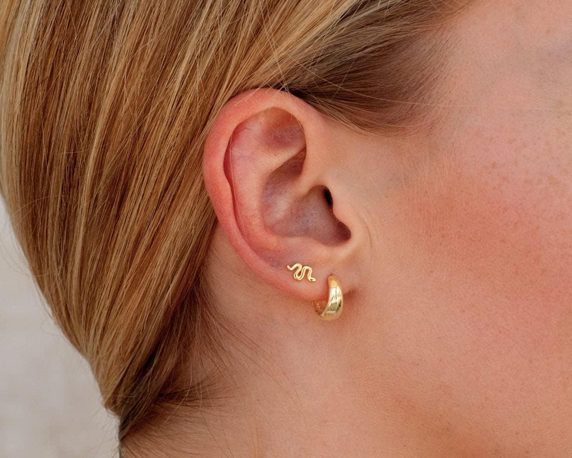LILIE&WHITE Chunky Gold Hoop Earrings – Hypoallergenic, Minimalist Jewelry for Women