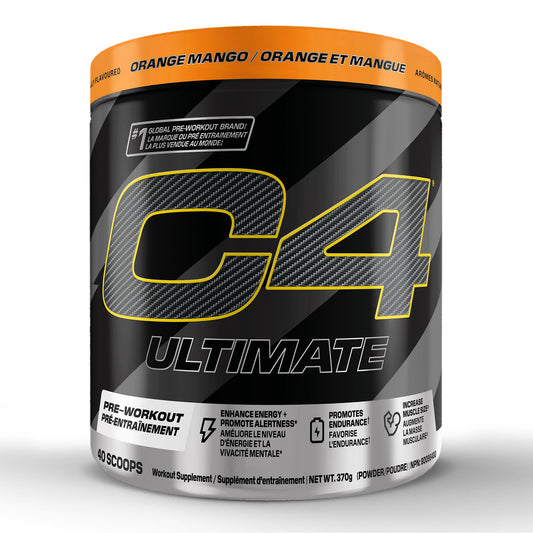 Cellucor C4 Ultimate Pre Workout Powder - Sugar Free Preworkout Energy with 300mg Caffeine and Creatine for Men & Women - Orange Mango, 20 Servings 🍁 All In One Marketplace Canada