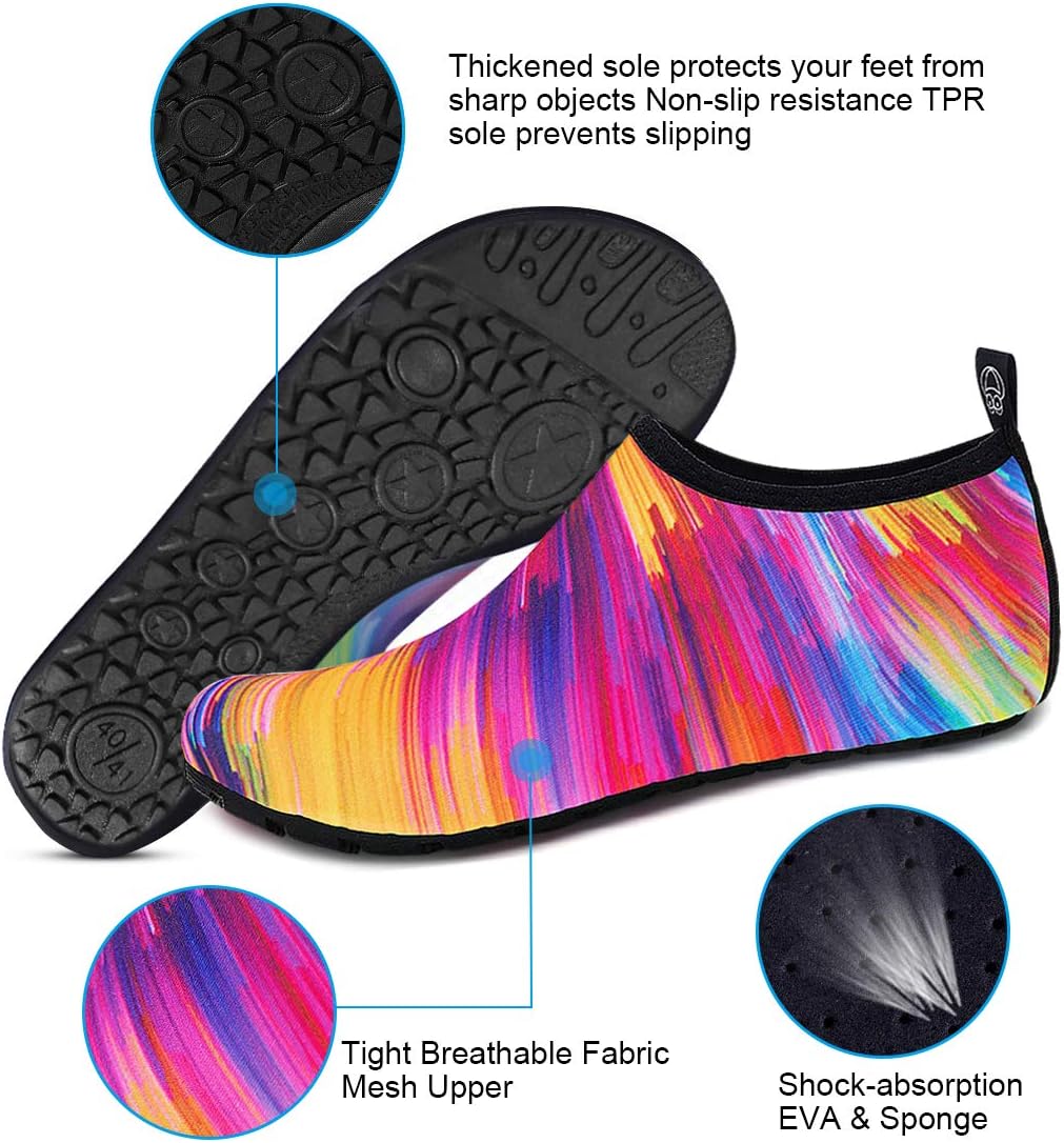semai Quick-Dry Water Shoes – Non-Slip Aqua Socks for Beach, Swimming & Yoga, Men Women Kids