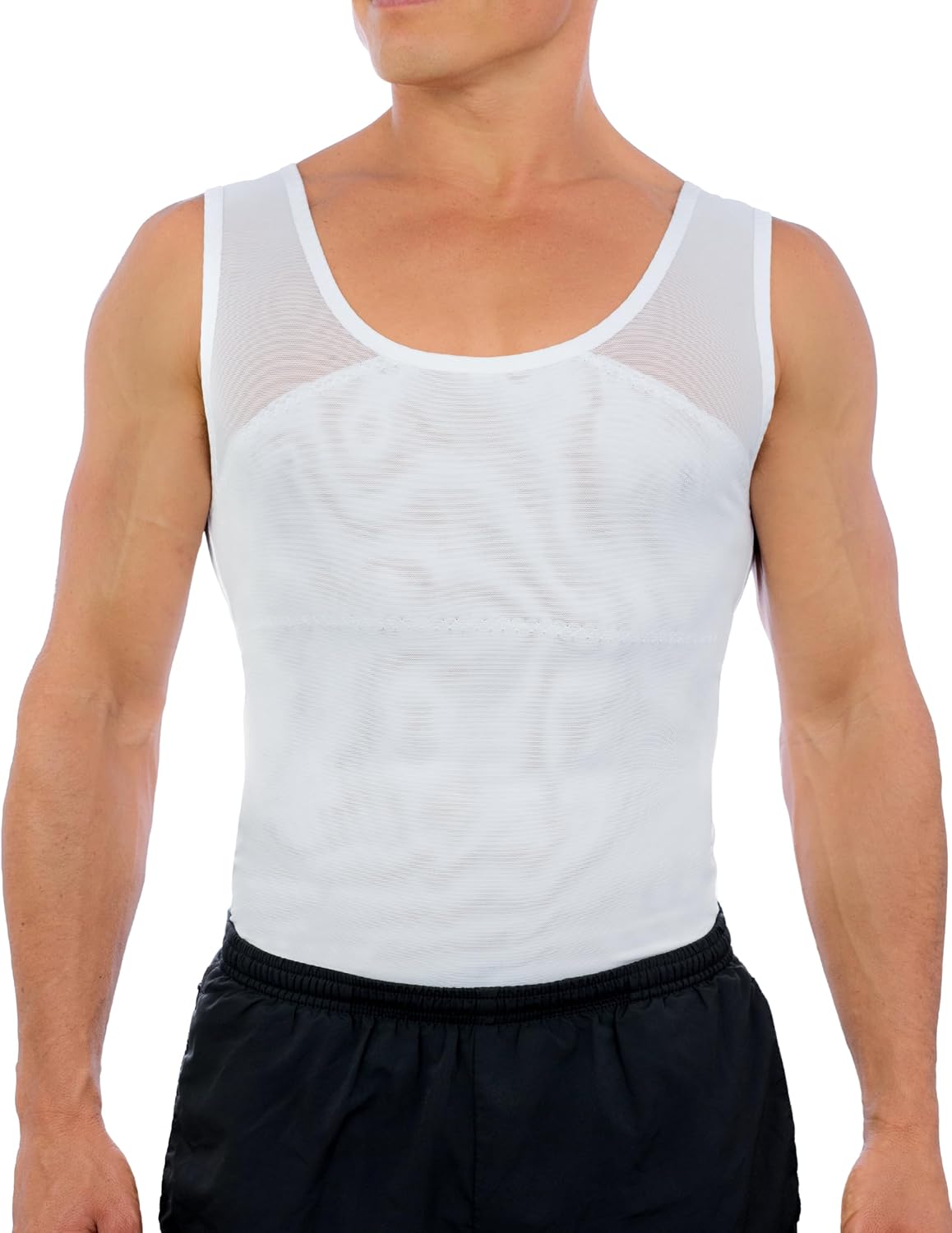 Esteem Apparel Men's Chest Compression Shirt – Gynecomastia Body Slimming Shapewear