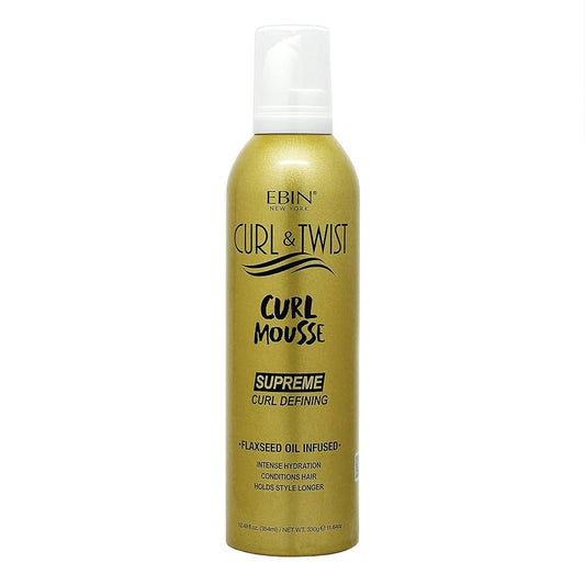 EBIN NEW YORK CURL & TWIST CURL MOUSSE SUPREME CURL DEFINING 12.49OZ