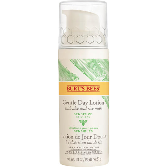 Burt's Bees Sensitive Hydrating Gentle Daily Face Cream Moisturizer Face Lotion for Sensitive Skin with Aloe and Rice Milk, , Mother's Day Gift, 98.9% Natural Origin, Developed with Dermatologists, 51g 🍁 All In One Marketplace Canada