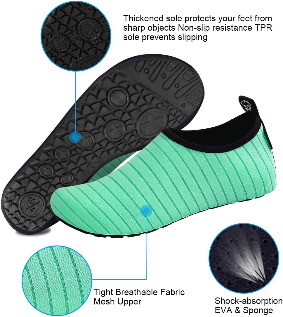 semai Quick-Dry Water Shoes – Non-Slip Aqua Socks for Beach, Swimming & Yoga, Men Women Kids