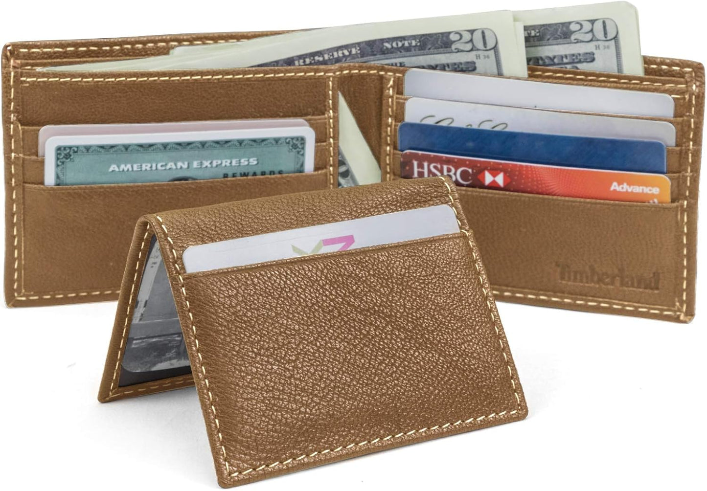 Timberland Men's Leather RFID Blocking Wallet – Genuine Leather Passcase Bifold