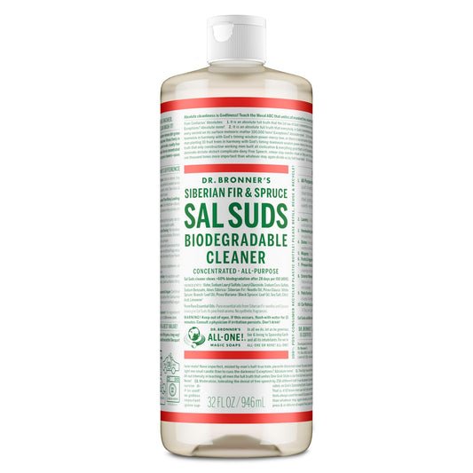 Dr. Bronner's - Sal Suds Biodegradable Cleaner (946 mL) - Concentrated All-Purpose Cleaner for Floors, Laundry, and Dishes, Cuts Grease and Dirt, Powerful Formula 🍁 All In One Marketplace Canada