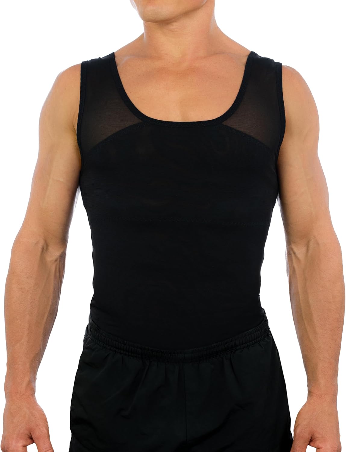 Esteem Apparel Men's Chest Compression Shirt – Gynecomastia Body Slimming Shapewear