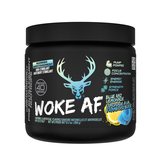 Bucked Up Woke AF Pre-Workout, Blue Raz Lemonade, 40 Servings 🍁 All In One Marketplace Canada