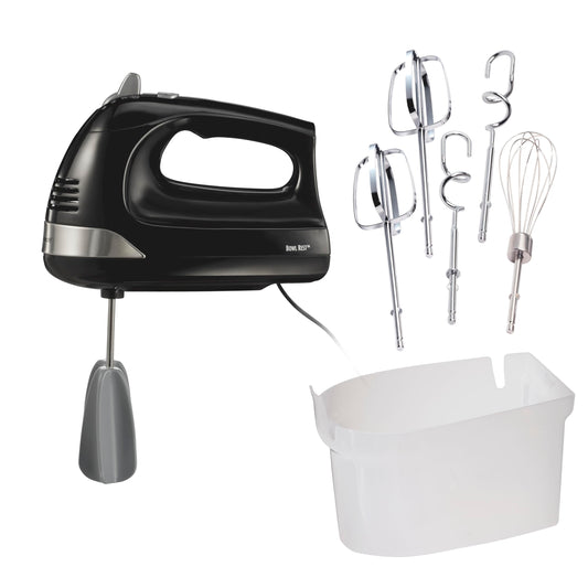 Hamilton Beach 6-Speed Electric Hand Mixer for Baking, 275W, Easy Clean Beaters, Dough Hooks, Whisk, Snap-On Storage Case, Black (62639C) 🍁 All In One Marketplace Canada